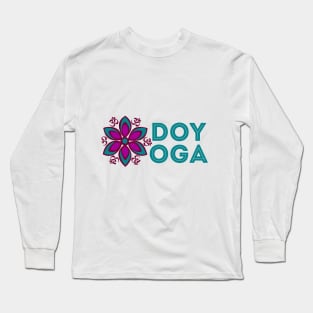 AUM Symbol, flower mandala and "DO YOGA" sign Long Sleeve T-Shirt